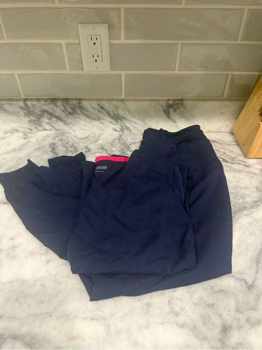 Med Couture Navy Scrub Set Sz S